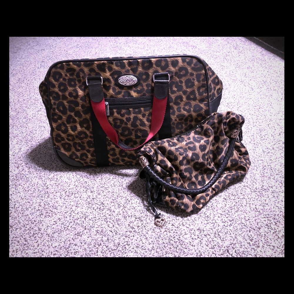 Brighton Leopard Set: Handbag & Weekender Luggage